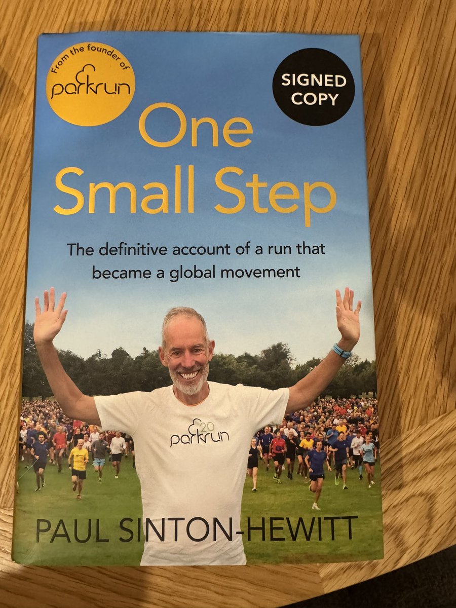 A great, but very moving evening last night with the one and only @PSH_A1674 , now to settle in with a good cuppa and enjoy the book. Thanks for everything Paul, you have changed millions of people’s lives for the better! #onesmallstep <a href="/parkrunUK/">parkrun UK</a> #parkrunfamily