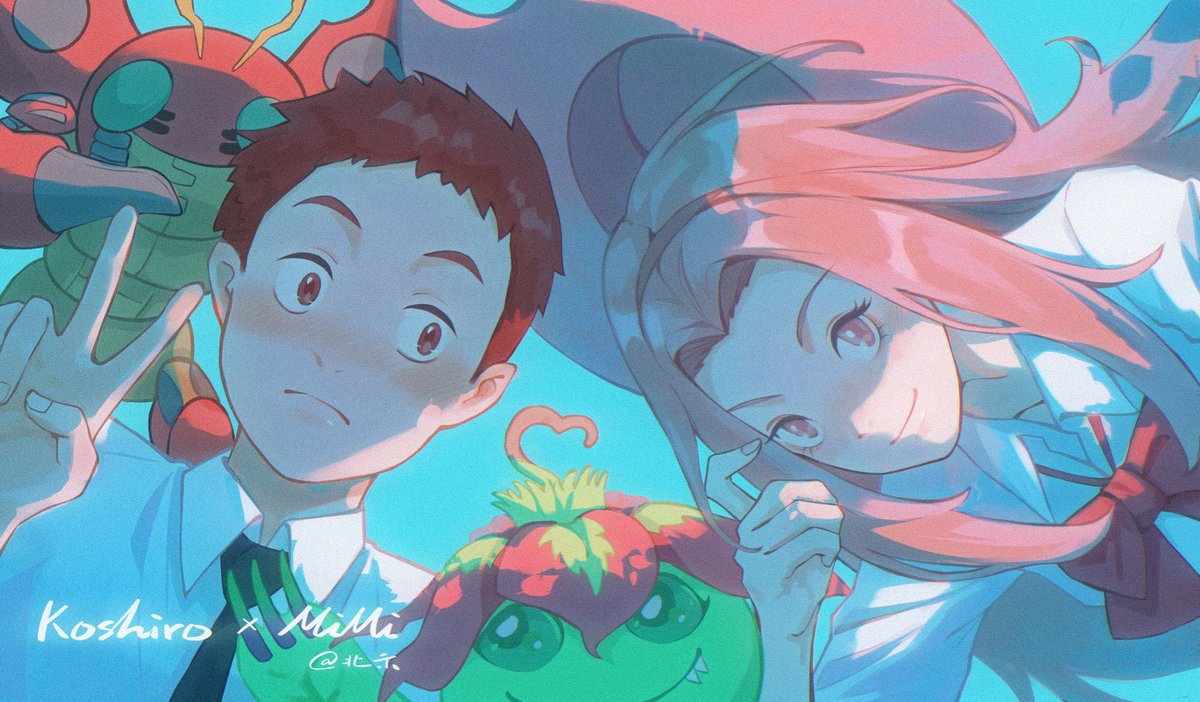 beihe55's tweet image. #digimon #光ミミ #koumimi
 重新嗑上了光美！真的太美好了～