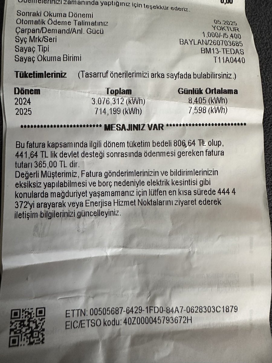 Emrah_atc01's tweet photo. @nowhaber Bizim faturada da  böyle yazıyor  akp nin  göz boyama oyunu https://t.co/bJetDNTORY