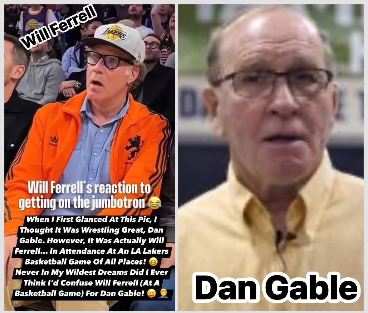 Am I the only one who sees a vague similarity between comedy legend,  Will Ferrell and wrestling legend, Dan Gable in these pics?! <a href="/WillFerrellSNL/">Eɺoɳ Mϋʂƙ ̲̲ .................</a> <a href="/dannygable/">Dan Gable</a>