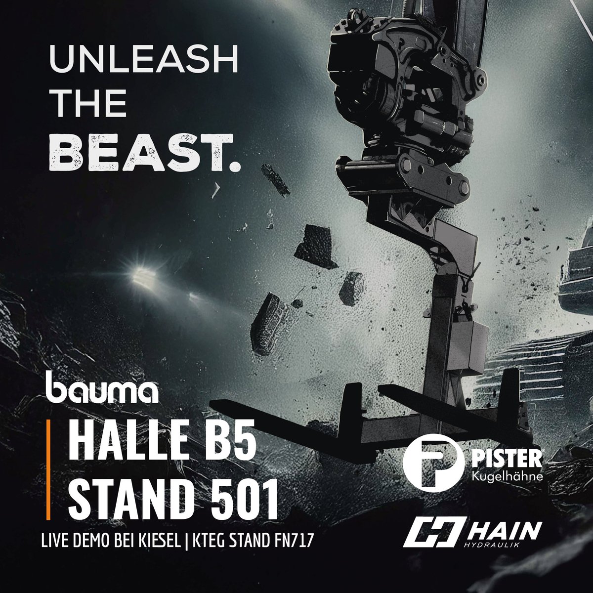 UNLEASH THE BEAST @ #bauma2025

Unser Steel Beast ist bereit – erleben Sie Innovation live in München! 💥

📍 Halle B5 | Stand 501
🗓️ 07.–13. April

👉 Mehr Infos: invasion-baustelle.de

Pister – amp up your machine

#pister #pisterkugelhähne #invasionbaustelle #SteelBeast