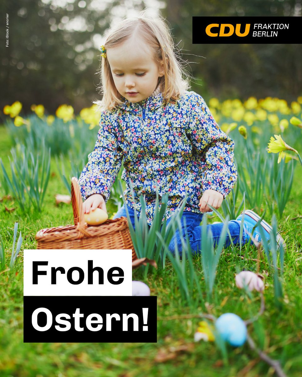 CDUBerlin_AGH's tweet photo. Wir wünschen Ihnen und Ihren Familien ein frohes und gesegnetes Osterfest. https://t.co/VZrT8vM4zr