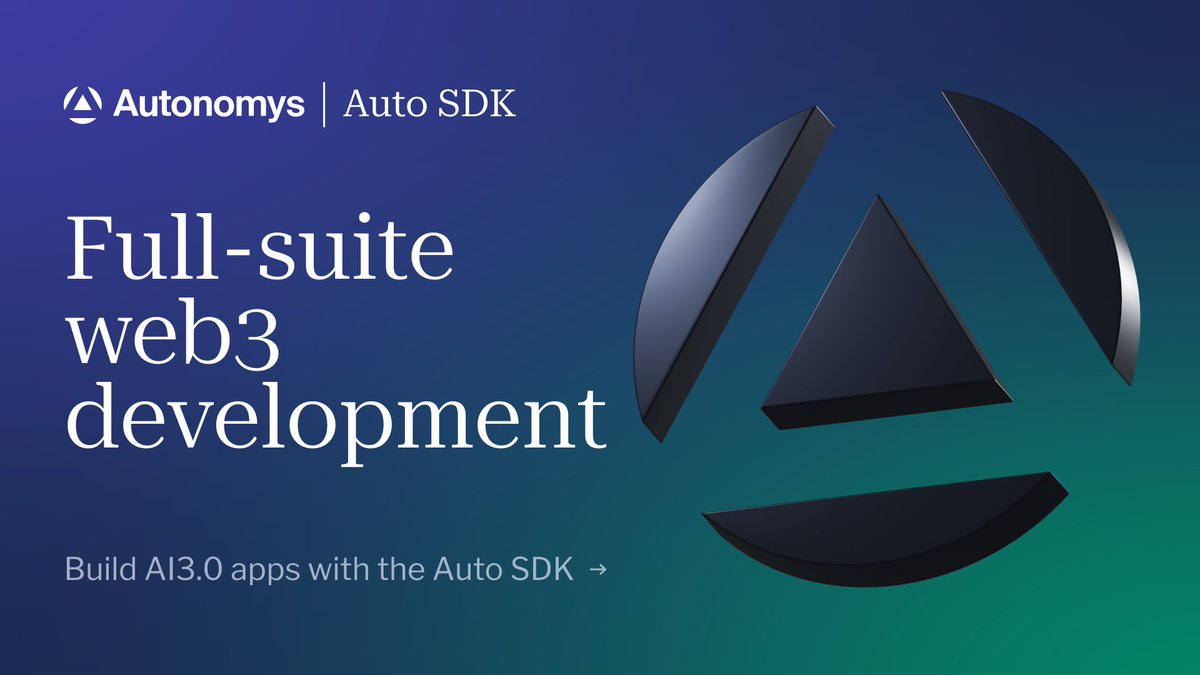 Autonomys | AI3.0 tweet media