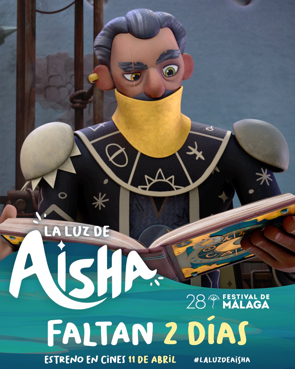 El robo de este libro es el inicio de la gran aventura de Aisha. 📙 Todo lo conocido por esta joven intrépida está a punto de cambiar.

Solo faltan 2⃣ días para el estreno en cines de #LaLuzDeAisha. 🎞️ Con las voces de Michelle Jenner, Nerea Rodríguez, y Jordi Sánchez.