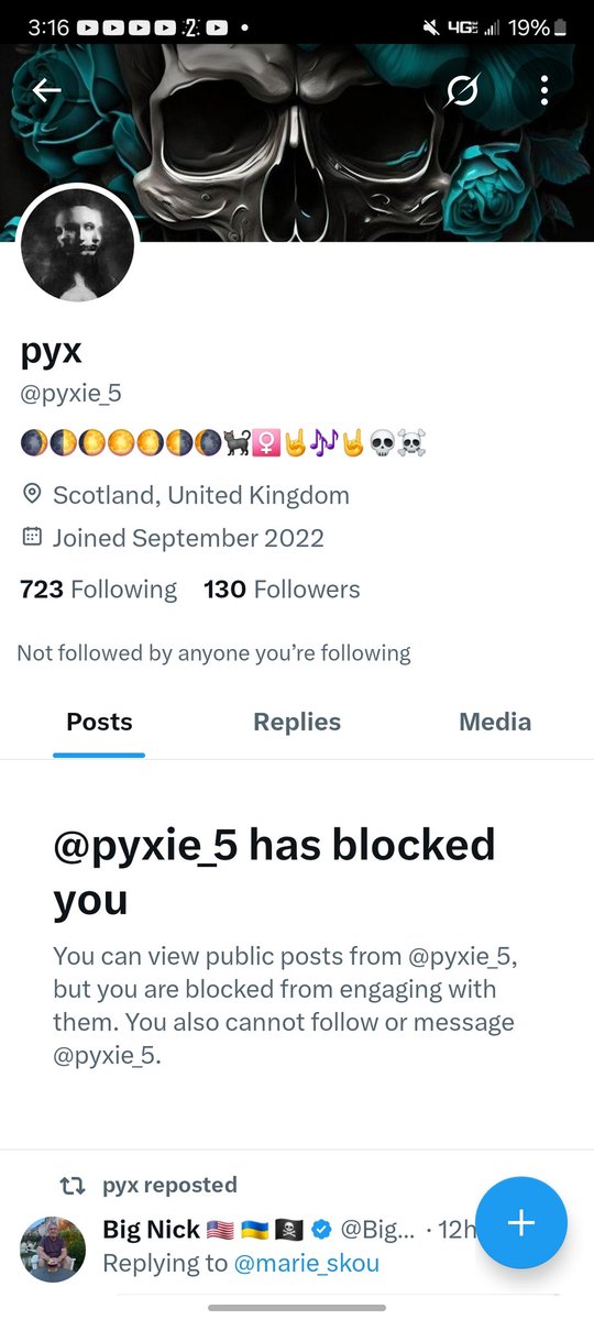 afo77_'s tweet photo. Blocked by 6 accounts in under 24 hours, new world record😈🤣...what is blocking?, a defense mechanism used by pussies who can't handle the 💨🤷 https://t.co/A8usfuajlf