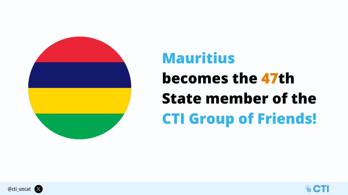 cti_uncat's tweet image. CTI warmly welcomes #Mauritius to our Group of Friends network! 

Mauritius acceded to the #UNCAT in 1992. 🇲🇺 will meet the Committee against #Torture for the review of its 5th periodic report this week. 

Learn more about CTI’s Group of Friends 👉 bit.ly/3W1XMR1