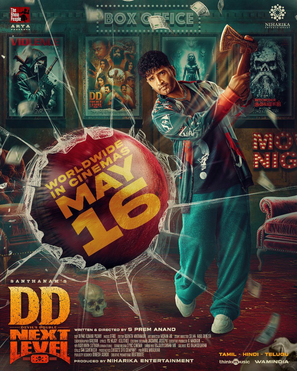 saloon_kada's tweet photo. OFFICIAL : #DDReturns2 | #DDNextLevel Theatrical Release on MAY 16🔥

Stars : Santhanam - Selvaraghavan - GVM - Yashika Anand - Geethika
Direction : Prem Anand (DD Returns)
Production : Arya - The Show People

Another Day, Another Blockbuster!! https://t.co/38fwwRC9GA