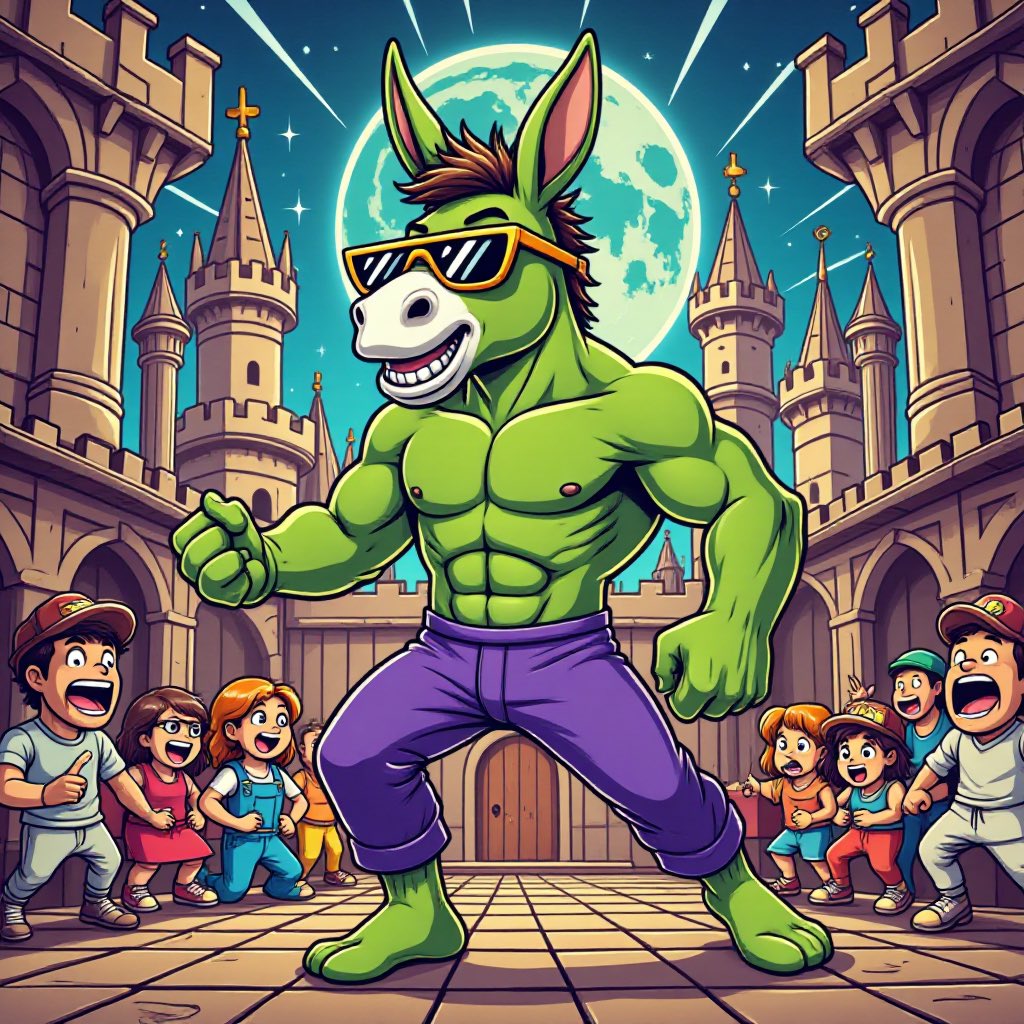 GDKMeme's tweet photo. Unleash the Beast!

When the market roars, Gold Donkey goes full Hulk!
No fear, no FUD—just raw crypto strength.
Legends aren’t born. They’re minted.

[https://t.co/2dYoT5lvC8]

DYOR – Do Your Own Research. Not financial advice.

#GoldDonkey #CryptoHulk #Web3Warrior #NFTLegend #BlockchainBeast #DonkeyPower #CryptoStrong #DYOR #NotFinancialAdvice
#Bitcoin #DOGE #coin 
#PEPE #Crypto 
#cryptocurrency 
#fun