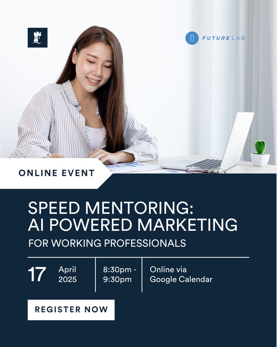 Join the Online Speed Mentoring session with FutureLab and learn how to craft AI prompts that supercharge your campaigns, content, and creative process.​

📅 Date: 17 April 2025​
⏰ Time: 8:30 PM – 9:30 PM​
💻 Platform: Online

👉 Sign up today: bit.ly/FutureLabSpeed…