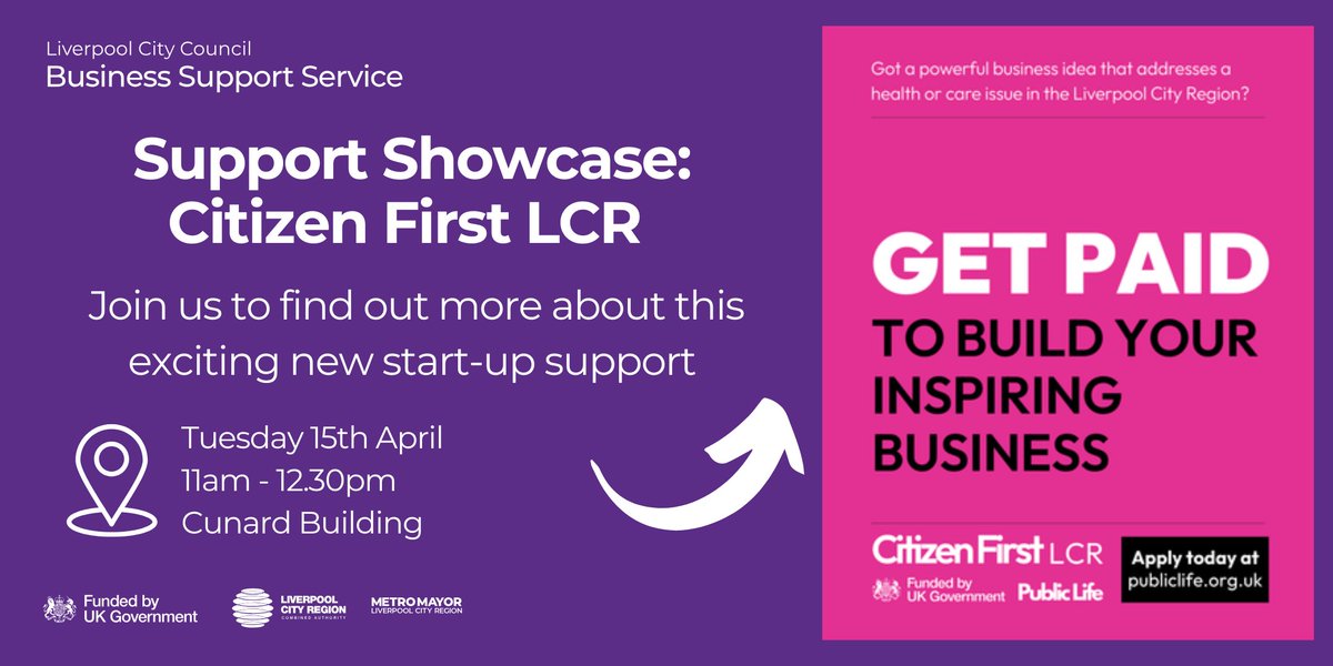 Business Growth Liverpool (@lpoolbizgrowth) on Twitter photo ๐กGot a #business idea that addresses a #health or #care challenge in our #community? Come and hear about this new #startup #funding & support!๐
eventbrite.co.uk/e/support-showโฆ
<a href="/liamrobinson24/">Liam Robinson</a> <a href="/CllrLizParsons/">Liz Parsons</a> <a href="/CllrNicholas/">CllrNicholas</a> ๐กGot a #business idea that addresses a #health or #care challenge in our #community? Come and hear about this new #startup #funding & support!๐
eventbrite.co.uk/e/support-showโฆ
<a href="/liamrobinson24/">Liam Robinson</a> <a href="/CllrLizParsons/">Liz Parsons</a> <a href="/CllrNicholas/">CllrNicholas</a>