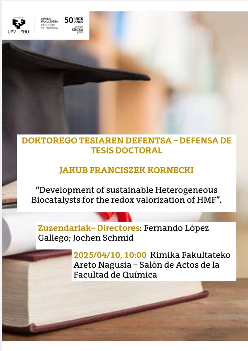 📅 2025/04/10
Doktorego Tesiaren Defentsa / Defensa de Tesis Doctoral