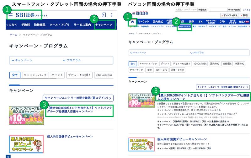 ／
最大100,000ポイントが当たる！
ソフトバンクグループ社債購入応援キャンペーン
＼

フォロー＆リポストキャンペーンも開催✨🎉✨
＜9984＞名さまに100円相当のデジタルギフトプレゼント🎁

【参加方法】
１．本アカウント（＠SBISEC）をフォロー
２．この投稿をリポスト