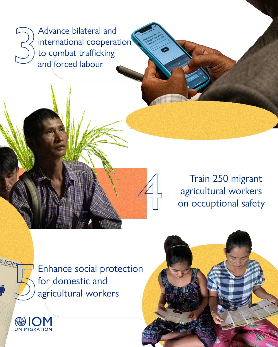 IOM Thailand (@iomthailand) on Twitter photo In 2024, IOM supported the Thai 🇹🇭 Government to #EndTrafficking by:
🔵Training migrant workers on occupational safety
🔵Developing consular guide for referral of victims
🔵Operationalization of National Referral Mechanism
Full anti-trafficking report🔗bit.ly/3E8wNjA In 2024, IOM supported the Thai 🇹🇭 Government to #EndTrafficking by:
🔵Training migrant workers on occupational safety
🔵Developing consular guide for referral of victims
🔵Operationalization of National Referral Mechanism
Full anti-trafficking report🔗bit.ly/3E8wNjA