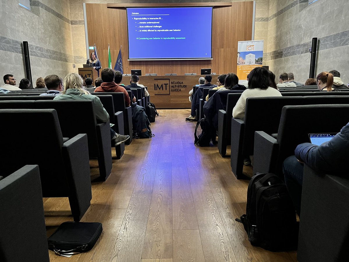 CLEF &amp; Repro Session 1, now at #ECIR2025 in Guinigi Chapel <a href="/IMTLucca/">Scuola IMT Alti Studi Lucca</a>