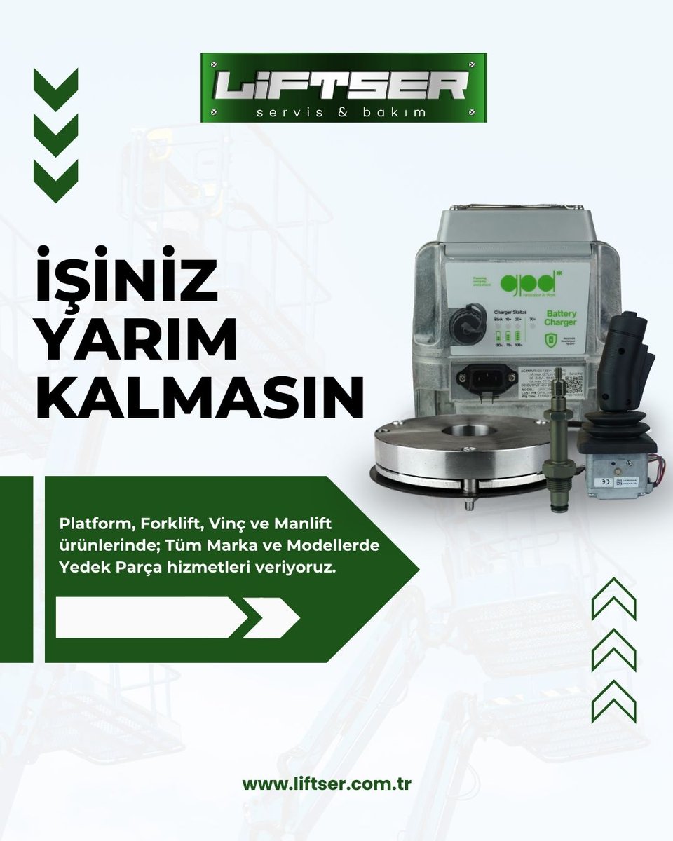 liftser's tweet photo. Liftser olarak, 2013 yılından bu yana Platform, Forklift ve Vinç Makine gruplarında sektöre değer katıyoruz! Türkiye genelinde 9 farklı şubemizle, Teknik Servis, Bakım, Onarım, Revizyon ve Yedek Parça hizmeti sunarak her zaman yanınızdayız.

#Liftser #TeknikServis #MakineBakımı https://t.co/ZvnSSb4qhB