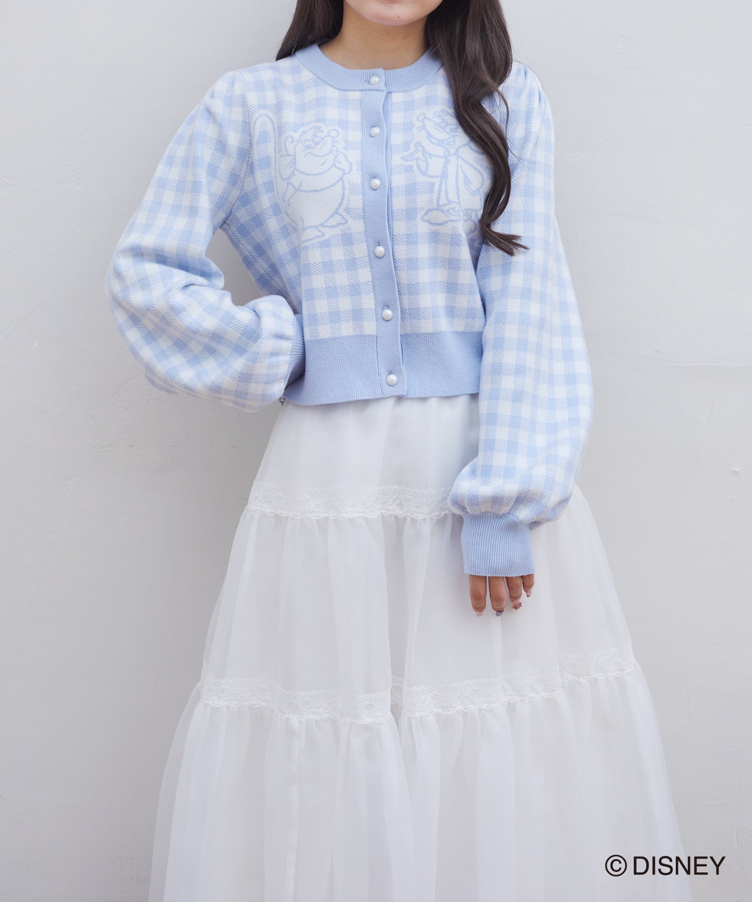 【新品】Areeam Disney シンデレラ/ガス&ジャック/カーディガン Areeam｜シンデレラ/ガス&ジャック/チェックカーディガン