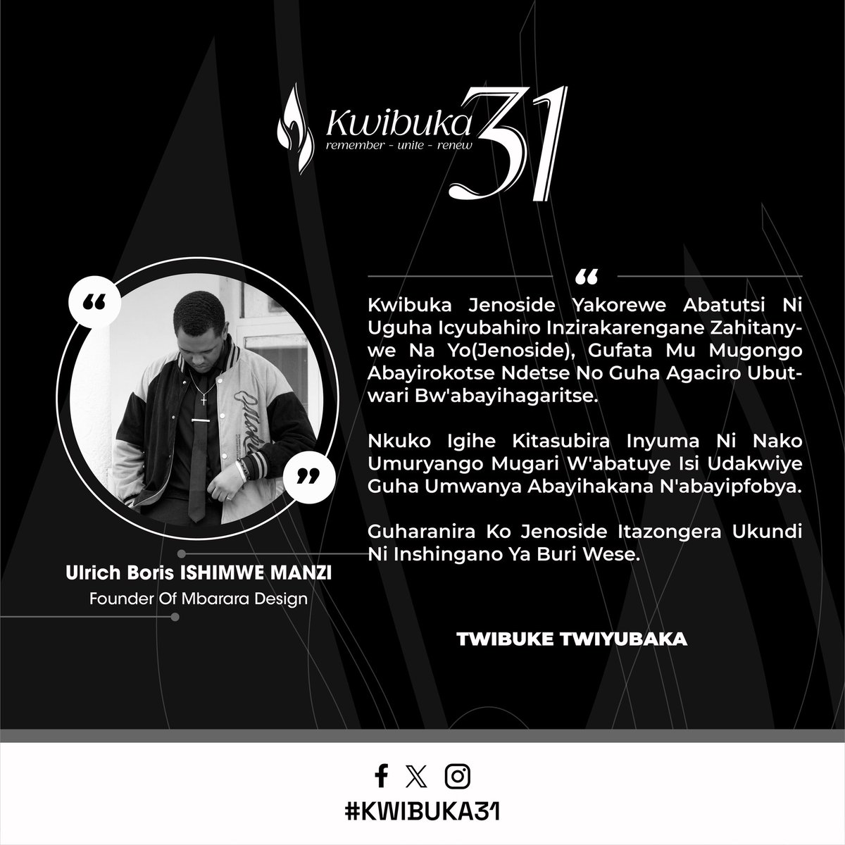 Hora RWANDA 🇷🇼❤️
TWIBUKE TWIYUBAKA🕯️

#turwimane🇷🇼❤️

<a href="/KwibukaRwanda/">Kwibuka Rwanda</a> 
<a href="/Christe24947662/">TUYISHIME MIRIMO Christian</a>