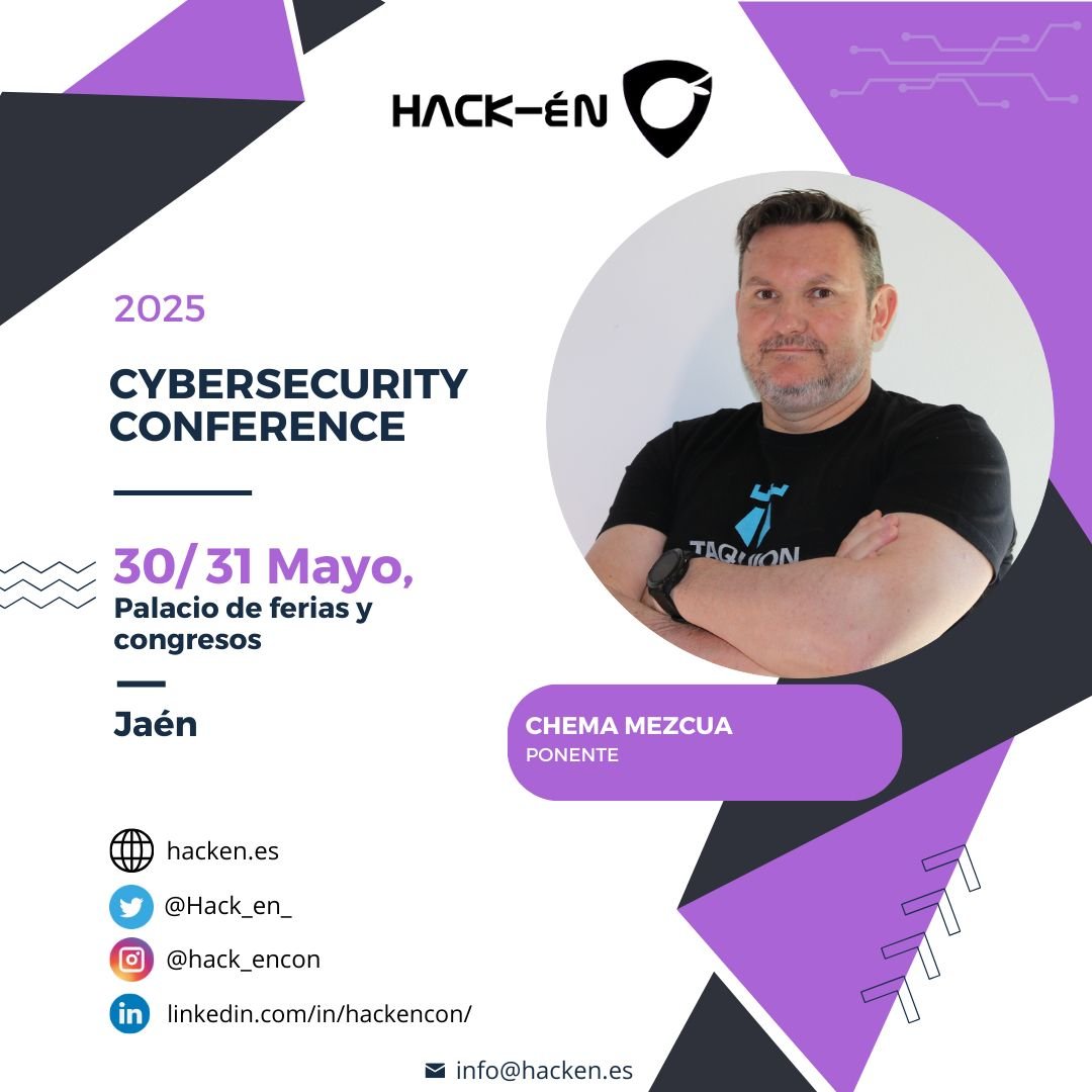 💥 ¿Preparados para una charla que va a remover los cimientos de cómo entendemos Internet?💥

En la tercera edición de Hackén, tendremos el privilegio de contar nuevamente con <a href="/ChemaMezcua/">Chema Mezcua</a> , una de esas mentes brillantes que llevan más de 25 años auditando redes, rompiendo