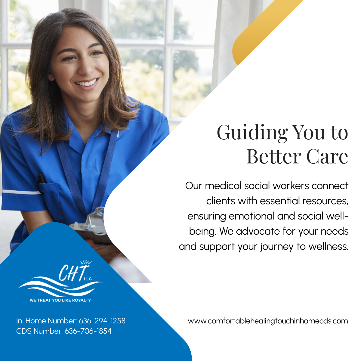 Comfortableht's tweet photo. Need help navigating healthcare resources? Our medical social services provide guidance and support. Contact us today for expert assistance! 

#HomeCare #OFallonMO #SocialServices https://t.co/NO2fD26zDD