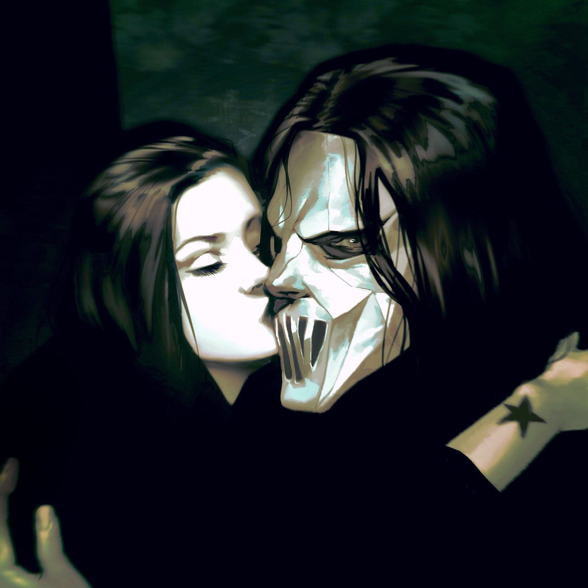 ppippigeul48092's tweet image. mick and stacy!

#slipknot #mickthomson