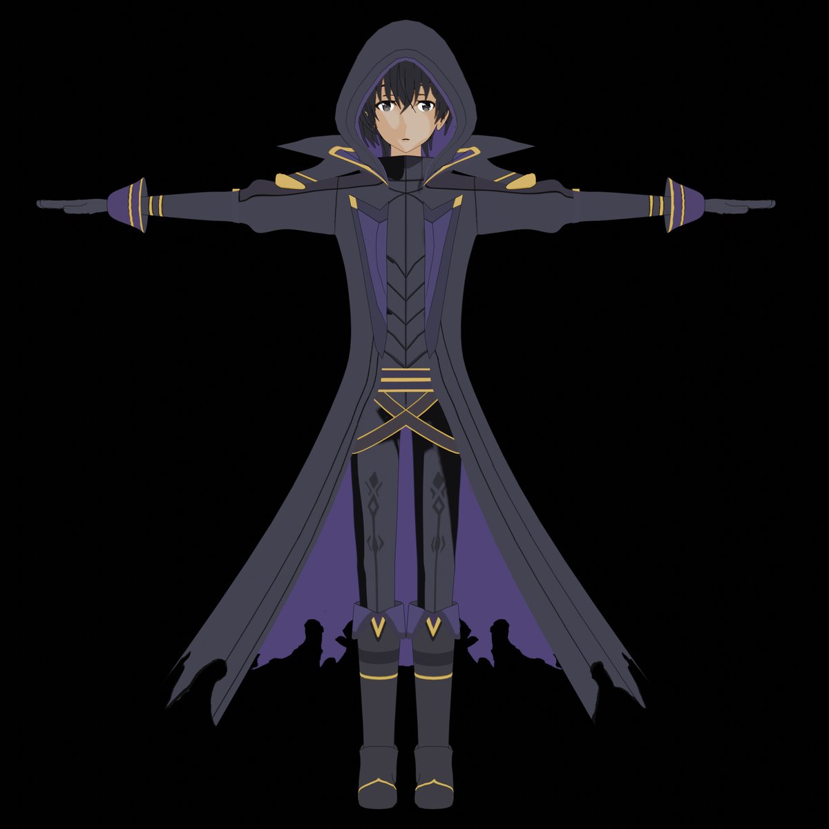 m_hariu's tweet photo. #blender
#b3d 
#陰の実力者になりたくて 
シャドウ３Dモデル途中 https://t.co/ALd92ocEHy