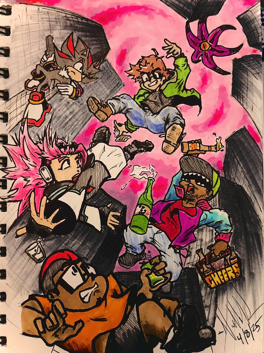 No3_BRANDZ's tweet photo. Wanted to get this piece done wayyy long ago but my move halted all the progress. Hope you enjoy this piece as much as I enjoyed watching all the shenanigans! Keep up all the hard work y’all put in and thanks for all the laughs! @Lythero @_Zyzx_ @TopSpinTheFuzzy @PaperBoxHouse https://t.co/NXCkrC5xpf