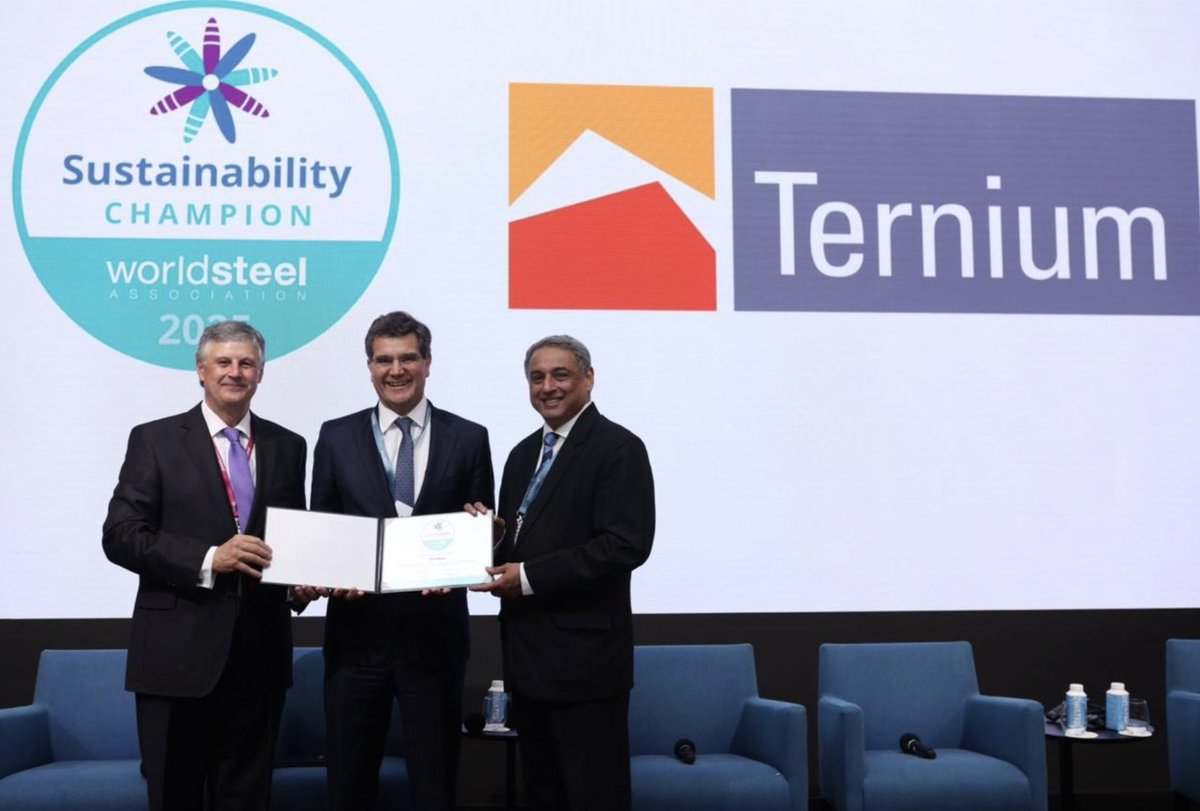 Máximo Vedoya (@maximovedoya) on Twitter photo Por séptima vez recibimos el reconocimiento de Campeones de la Sustentabilidad de <a href="/worldsteel/">worldsteel</a> ! Este premio destaca nuestro compromiso con la producción de acero sustentable y amigable con el 🌎
Un orgullo para todos los que formamos parte de Ternium y para la industria 👏🙌 Por séptima vez recibimos el reconocimiento de Campeones de la Sustentabilidad de <a href="/worldsteel/">worldsteel</a> ! Este premio destaca nuestro compromiso con la producción de acero sustentable y amigable con el 🌎
Un orgullo para todos los que formamos parte de Ternium y para la industria 👏🙌