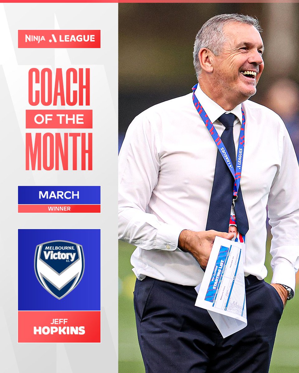 aleaguewomen's tweet image. 3/3 wins. Two points off top spot. 11 matches unbeaten 🔵🔥 Jeff Hopkins is working his magic at @gomvfc.

A worthy winner of Coach of the Month for March 👏

#ALW #COTM