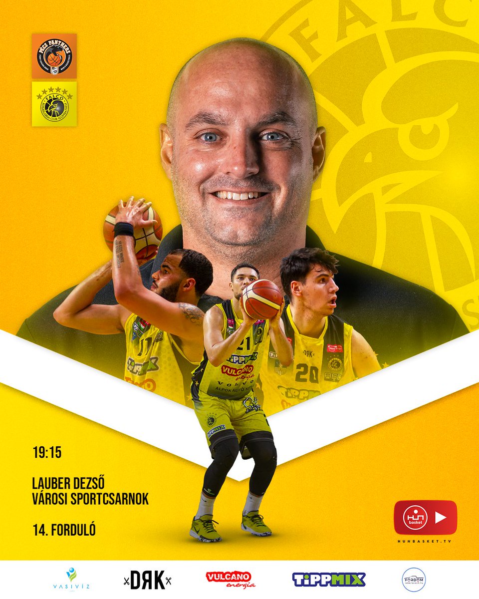 falco_kc's tweet photo. MECCSNAP❗️
Pécsre utazunk! 🚌
🆚 PVSK-Panthers
📍 Lauber Dezső Városi sportcsarnok
⏰ 19:15
🇭🇺 Alapszakasz, 14. forduló
📺 https://t.co/r50IICJ1sD
#FalcoKC #együtt #family #meccsnap https://t.co/wXJ1Mu1kxw