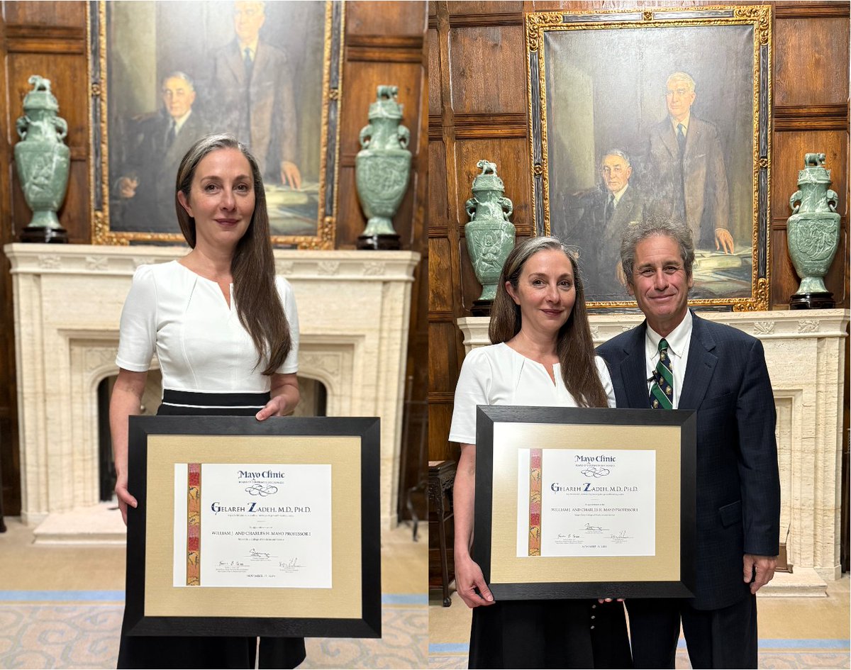 gelareh-zadeh (@gelarehzadeh) on Twitter photo My absolute honor to be named
The William J & Charles H Mayo Professor I <a href="/MayoClinic/">Mayo Clinic</a>
<a href="/MayoClinicSOM/">Mayo Clinic Alix School of Medicine</a>
Hoping to leave a fraction of the legacy of excellence & advances in clinical care
Thank you <a href="/GFarrugiaMD/">Gianrico Farrugia</a> <a href="/FredricMeyerMD/">Fred Meyer</a> & all my colleagues for this recognition My absolute honor to be named
The William J & Charles H Mayo Professor I <a href="/MayoClinic/">Mayo Clinic</a>
<a href="/MayoClinicSOM/">Mayo Clinic Alix School of Medicine</a>
Hoping to leave a fraction of the legacy of excellence & advances in clinical care
Thank you <a href="/GFarrugiaMD/">Gianrico Farrugia</a> <a href="/FredricMeyerMD/">Fred Meyer</a> & all my colleagues for this recognition