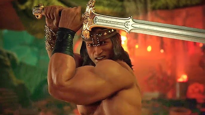 TrippyGirl99's tweet photo. If Taven isn’t added in the game, he can at least be a skin for Conan. Their swords are very similar. Get the Og actor back as Taven. Shujinko should really be playable, but please give him back his iconic bushy eyebrows. He looks so weird with black thin ones. @noobde 👏🏻👏🏻👏🏻 https://t.co/zETsoVgj9h