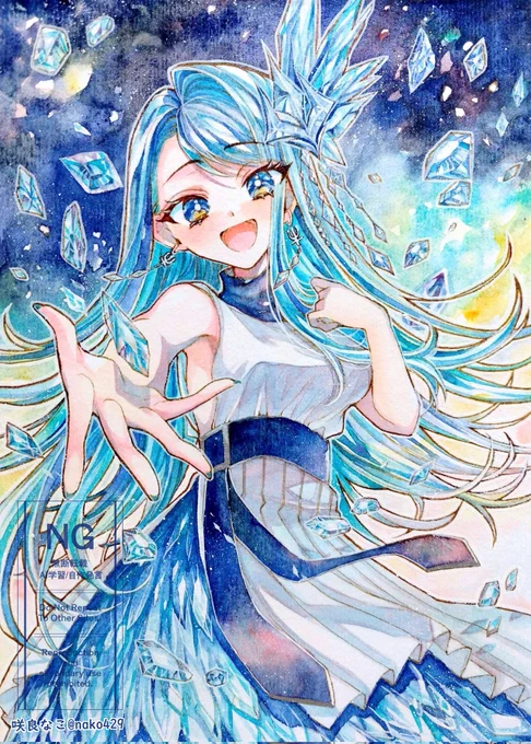最近のSkebイラストです アクアマリンと海王星の創作 #PortfolioDay #PORTFOLIODAY2025