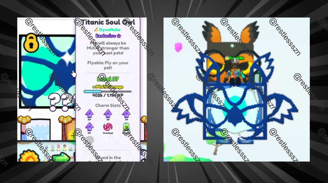 Titanic Soul Owl giveaway!!!🦉
(signed by <a href="/nukesroblox/">Nuke</a>) 

rules:

Like and Repost this post! 
Subscribe to my YT with proof (link in bio)
follow <a href="/restlessszn/">restlessszn</a> 

Goodluck!!

#Roblox #PetSimulator99 #PetSim99 #Titanic #Ps99 #Petsimulator99giveaways #Petsim99giveaways #ps99giveaways