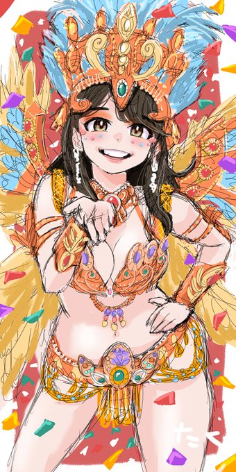 サンバガール💃お気に入り4
衣装の描き込み、愛嬌のある顔、お気に入りです😊
#イラスト #illustration 