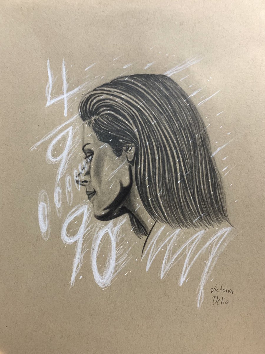 VDelia25's tweet photo. Kristen Stewart made with graphite and charcoal 🎂 https://t.co/PDusDjTkjj