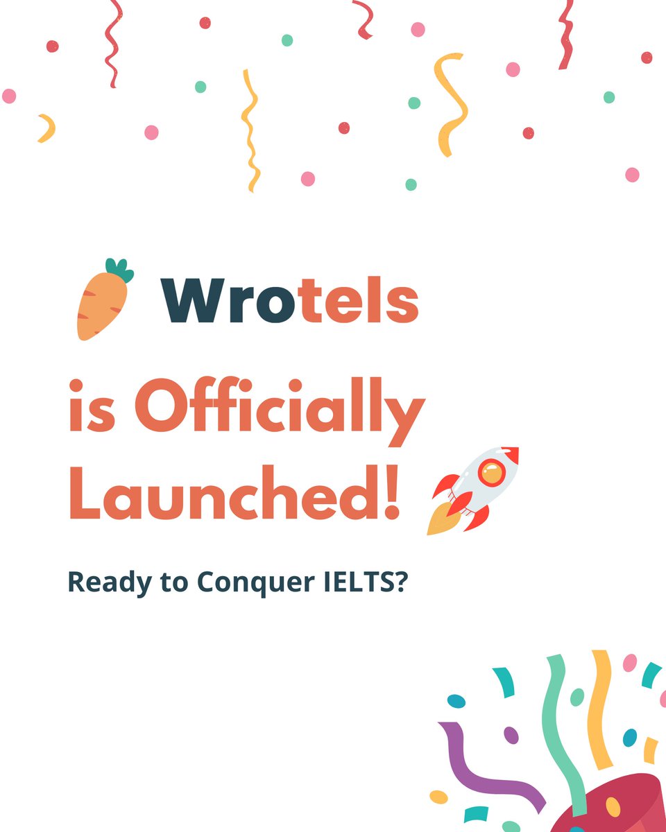 wrotels's tweet photo. Say hello to a smarter way to practice IELTS Writing ✨
Wrotels is finally here! 🎉

With instant, AI-powered feedback for both Task 1 &amp; Task 2, Wrotels helps you improve your writing with clarity and confidence — anytime, anywhere. https://t.co/SSasHoejTn
