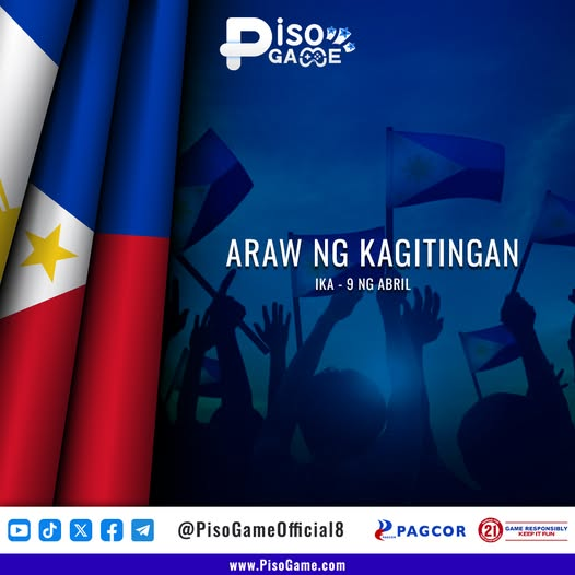 piso_game's tweet photo. Maligayang Araw ng Kagitingan! 📷
Ngayong ika-9 ng Abril, ginugunita natin ang katapangan at sakripisyo ng ating mga bayani.
📷 Isang pagpupugay sa kanilang kabayanihan na patuloy nating ipinagmamalaki.
Sa bawat laban ng buhay, tandaan nating nasa dugo ng Pilipino ang tapang at puso. 📷📷📷
#ArawNgKagitingan #PisoGame #ProudToBePinoy #Bayanihan #PAGCORApproved #GameResponsibly