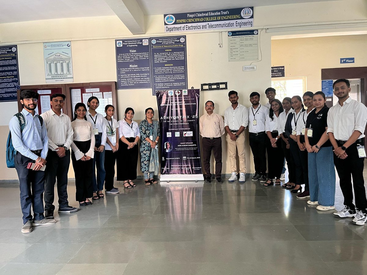 IICPCCoE's tweet image. Abhiyantrix’25 united 500+ minds in AI, IoT, VLSI &amp;amp; more!
2 days. 9 tracks. 75+ papers.
Keynotes, demos, &amp;amp; networking—fueling future innovation.
#Abhiyantrix25 #TechSymposium #PCCoE #Innovation #AI #IoT #ENTC