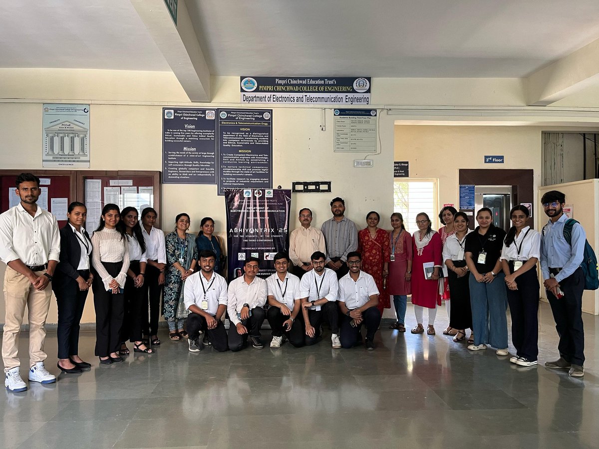 IICPCCoE's tweet image. Abhiyantrix’25 united 500+ minds in AI, IoT, VLSI &amp;amp; more!
2 days. 9 tracks. 75+ papers.
Keynotes, demos, &amp;amp; networking—fueling future innovation.
#Abhiyantrix25 #TechSymposium #PCCoE #Innovation #AI #IoT #ENTC