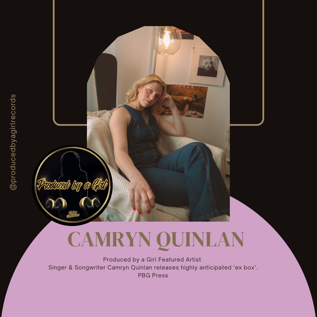 PBG FEATURED ARTIST ANNOUNCEMENT
🎶🎵✨💫Camryn Quinlan🎶🎵💫✨
EP “If We’re Being Honest” live March 7, 2025
Featured Single “ex box” — stream it today! Staying true to her artistry sets her apart. She’s building her musical legacy, and we’re here for it!