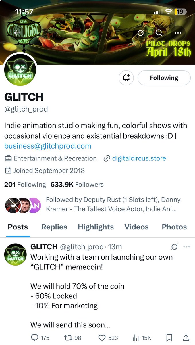 Hey All! Just a heads up that the official Glitch account <a href="/glitch_prod/">GLITCH</a> is still presently hacked and to be mindful of current scams that are being posted by that account… <a href="/Support/">Support</a> please address this ASAP by returning the account to its original owner 🙏🏻