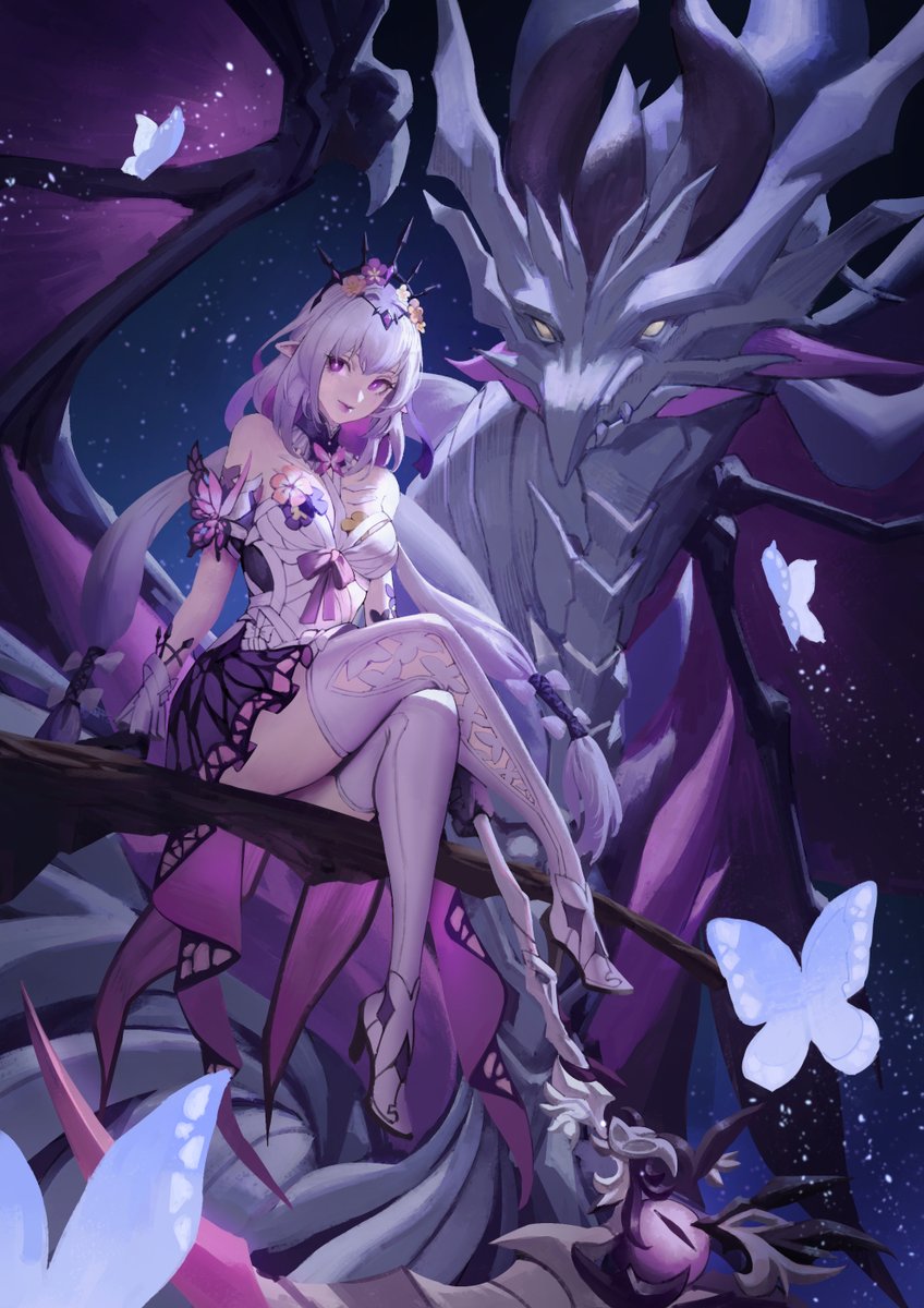 Dragon and Butterfly.🐉🦋
Thanks for the Opportunity!
#HonkaiStarRail #HSR #Castorice