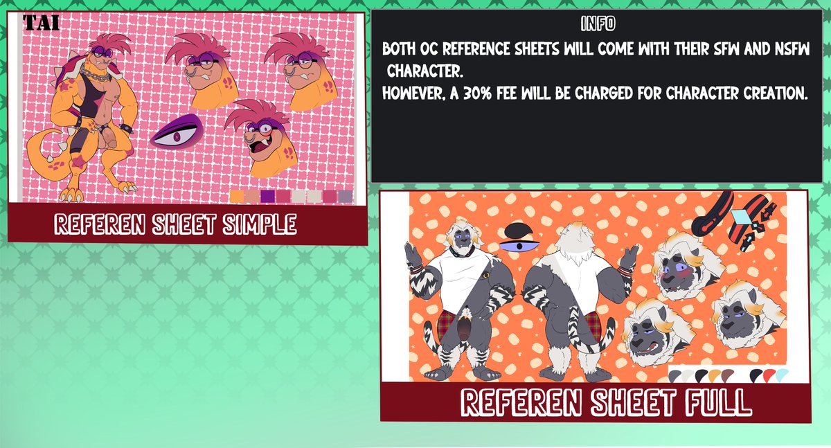 🚨APRIL COMMISSION GRAND OPENING🚨
- 8 SLOTS AVAILABLE THIS TIME
- The gift is for all 4 available slots.
-When you purchase a full-body sketch or lineart, you'll receive a free colored Chibi Sketch.🔥
 #furrycommission