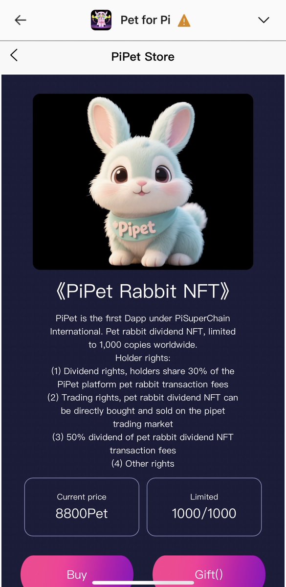 PiSuperChain's tweet photo. 💥💥💥Welcome Mr. Nicolas to join PiPet and adopt a 0th generation Genesis pet cat💥💥💥

We are very honored to announce that Mr. Nicholas has officially become a participant of PiPet and successfully adopted a 0th generation Genesis pet cat! This milestone marks the inflatable development and unlimited possibilities of the PiPet ecosystem.

Looking forward to exploring the fun and innovative value of digital pets with Mr. Nicolas!

Sincerely, PiPet team

Participate in the real mainnet ecosystem PiPet to earn Pi coins and Pet coins. And it can be withdrawn to all the current exchanges that have passed the KYB verification and pi mainnet wallet
Open https://t.co/An87SE3zcc with pi browser to join in 
@nkokkalis @PiCoreTeam @Chengdiao