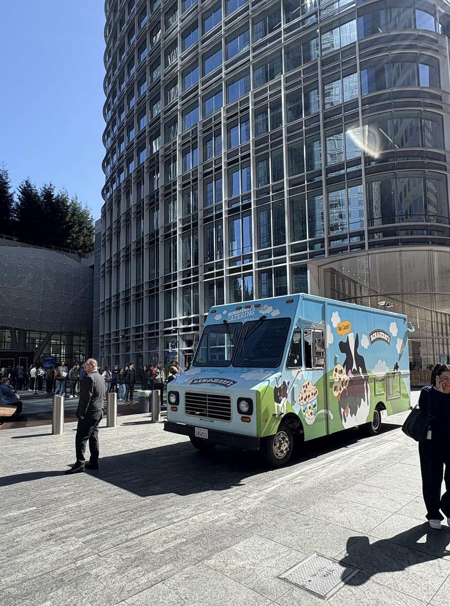 Thank you <a href="/benandjerrys/">Ben & Jerry's</a> for the free ice cream today outside the amazing <a href="/salesforce/">Salesforce</a> tower in downtown San Francisco. It was a nice surprise! 👍