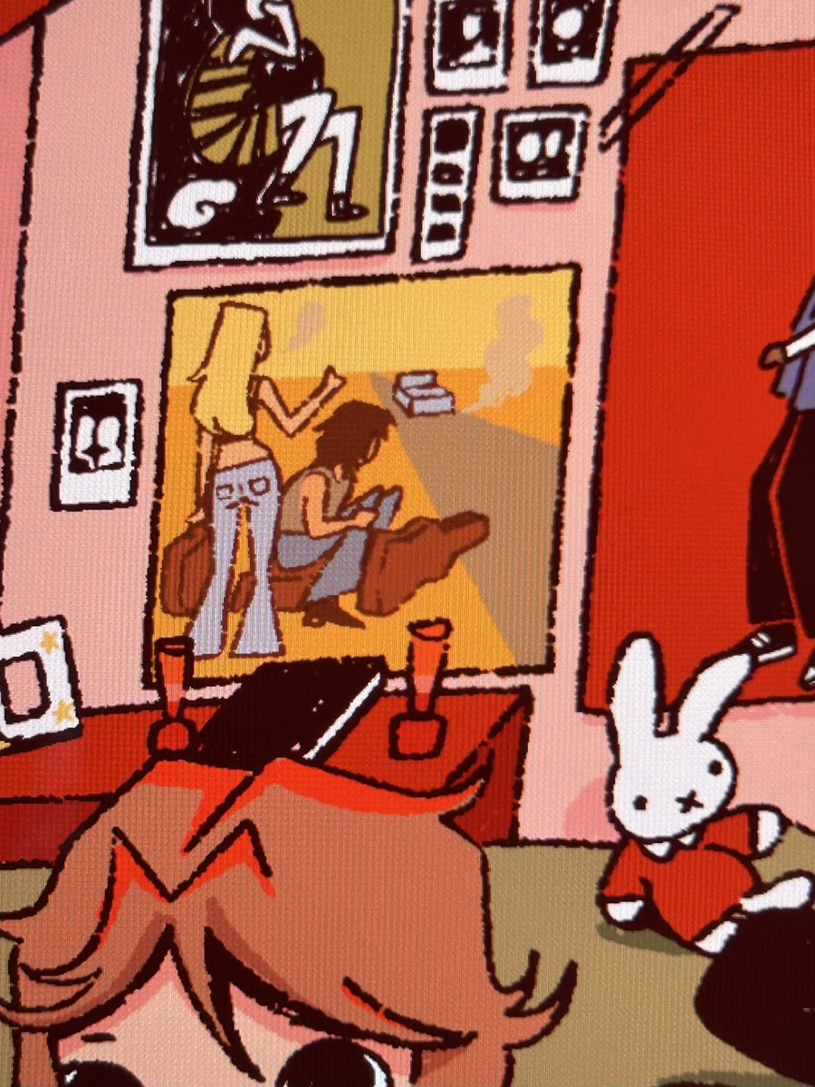 artbylid's tweet image. Absolutely love when I get a commission for a bedroom that has one of my prints hanging in it so I get to draw a tiny version of it WOOOOO HOOOOO it’s the little things in life