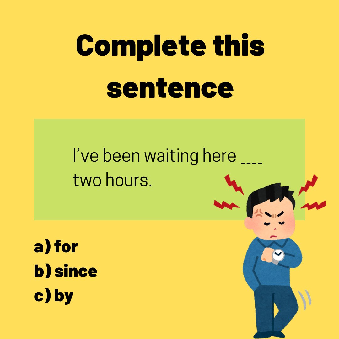 tedielts's tweet image. Here's your midweek #grammar challenge.

Pick the right option to complete the sentence.