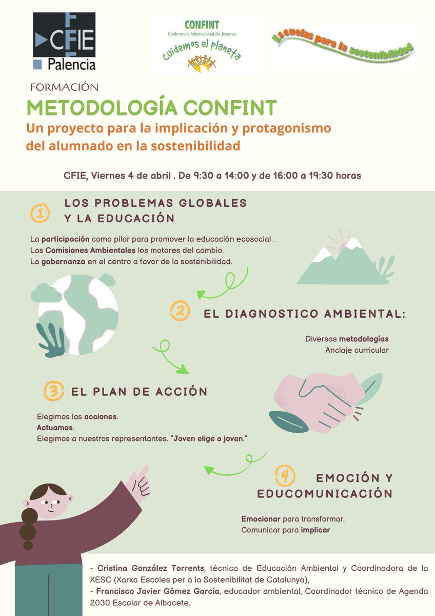 CFIE_PALENCIA's tweet photo. 🌍 Gran Jornada sobre Metodología #CONFINT.
Gracias a los docentes participantes por su por su implicación/compromiso con la #sostenibilidad.
Especial mención a los ponentes🌟 y a @diputacionPalen por su colaboración 💧🌱
@educacyl #VIIConfintEstatal #ConfintPalencia #EpS https://t.co/QoRggylENW