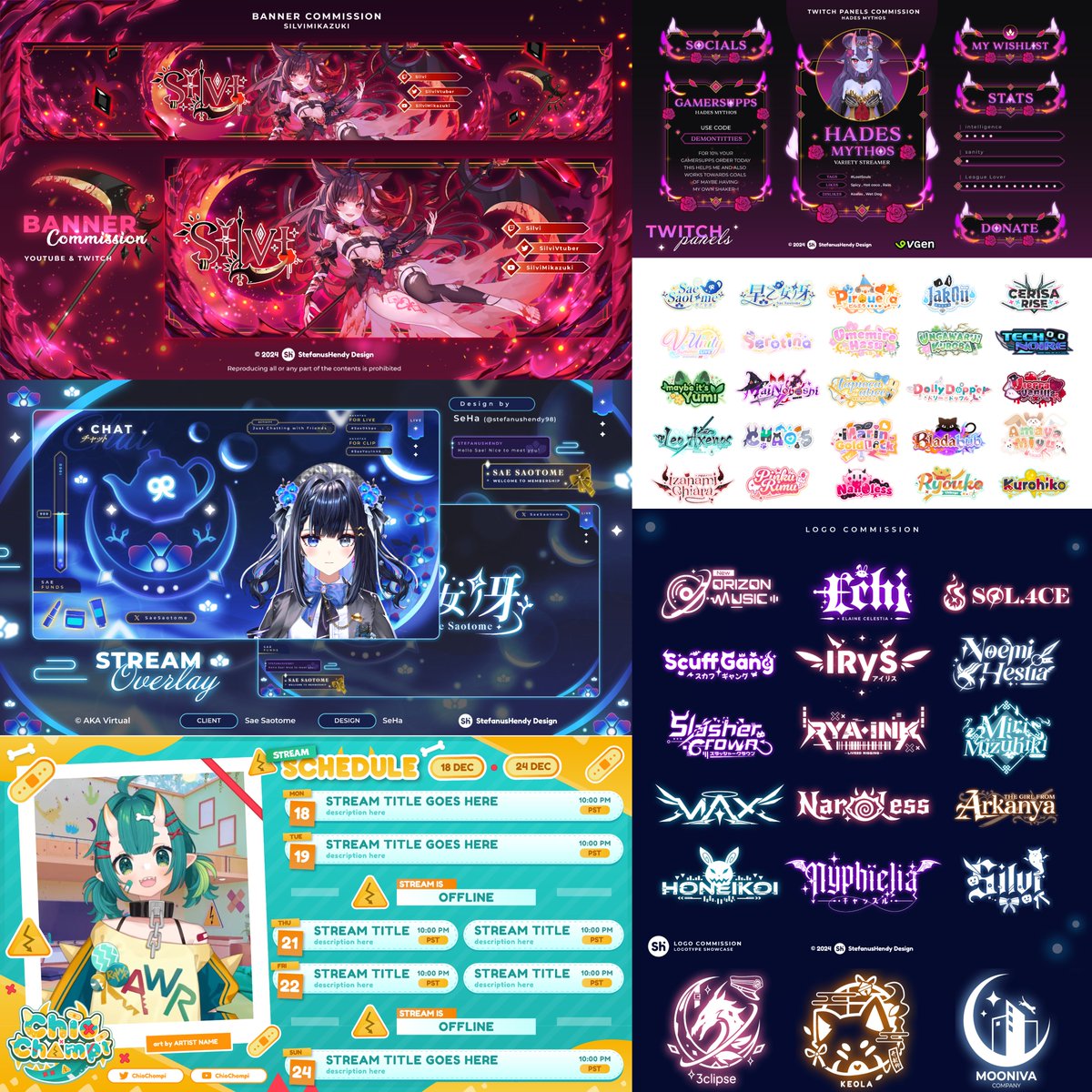 Hello! #PortfolioDay 🎨
-
Im SeHa a.k.a StefanusHendy✨Freelance Graphic Designer. Always create VTuber Assets that will make you shine 💖✨ #SeHaComms