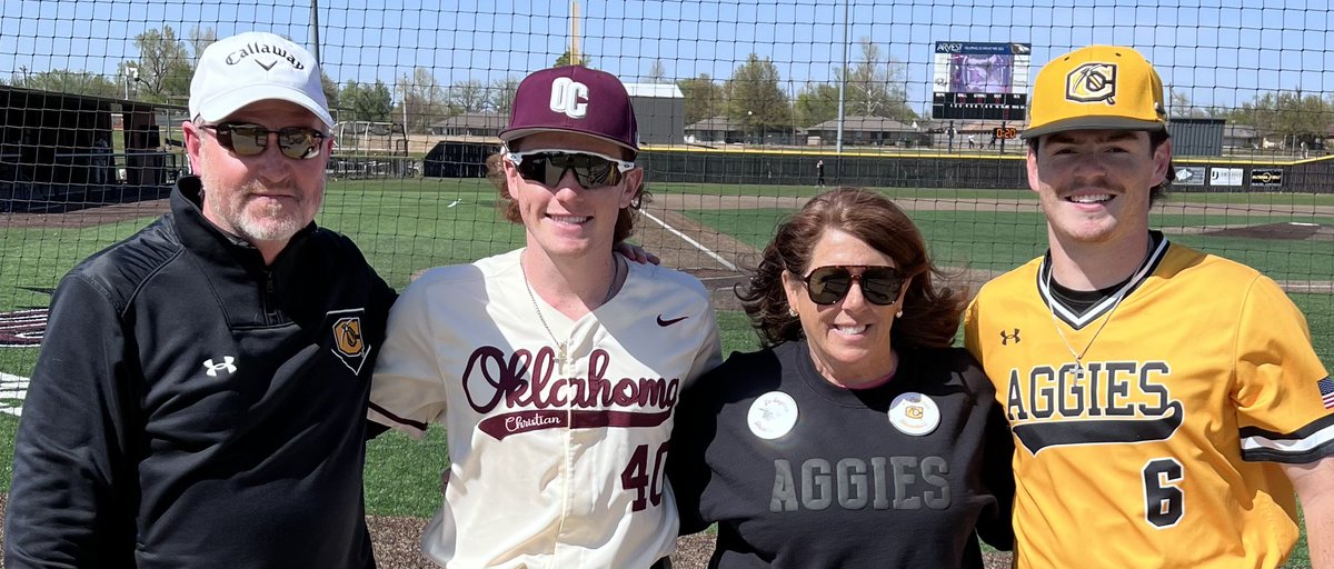 HankBradley5's tweet photo. The 2025 “Sibling Series” is in the books. @willbradley35 has a year of bragging rights to @Bradley2Drew as @CUaggiesbsb takes 3 of 4 from @baseball_oc Of course it wouldn’t be complete without a post-game jersey exchange 😆⚾️❤️⚾️ @normannorth @CCSRoyalsBB https://t.co/0Ras1TM3QK